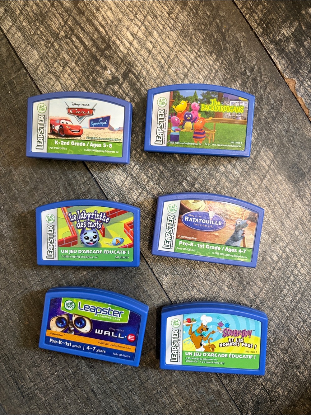 6 Leapster Learning Game lot leapfrog 
Kids Educational Games  - Blue